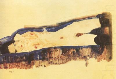 Egon Schiele Reclining Nude with Black Stockings (mk12) china oil painting image